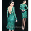 green lace bridesmaid sleeves cocktail simple design party dress